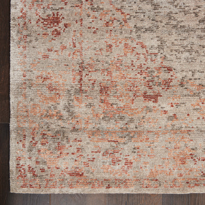 Nourison Home Lucent  Silver Red  Transitional