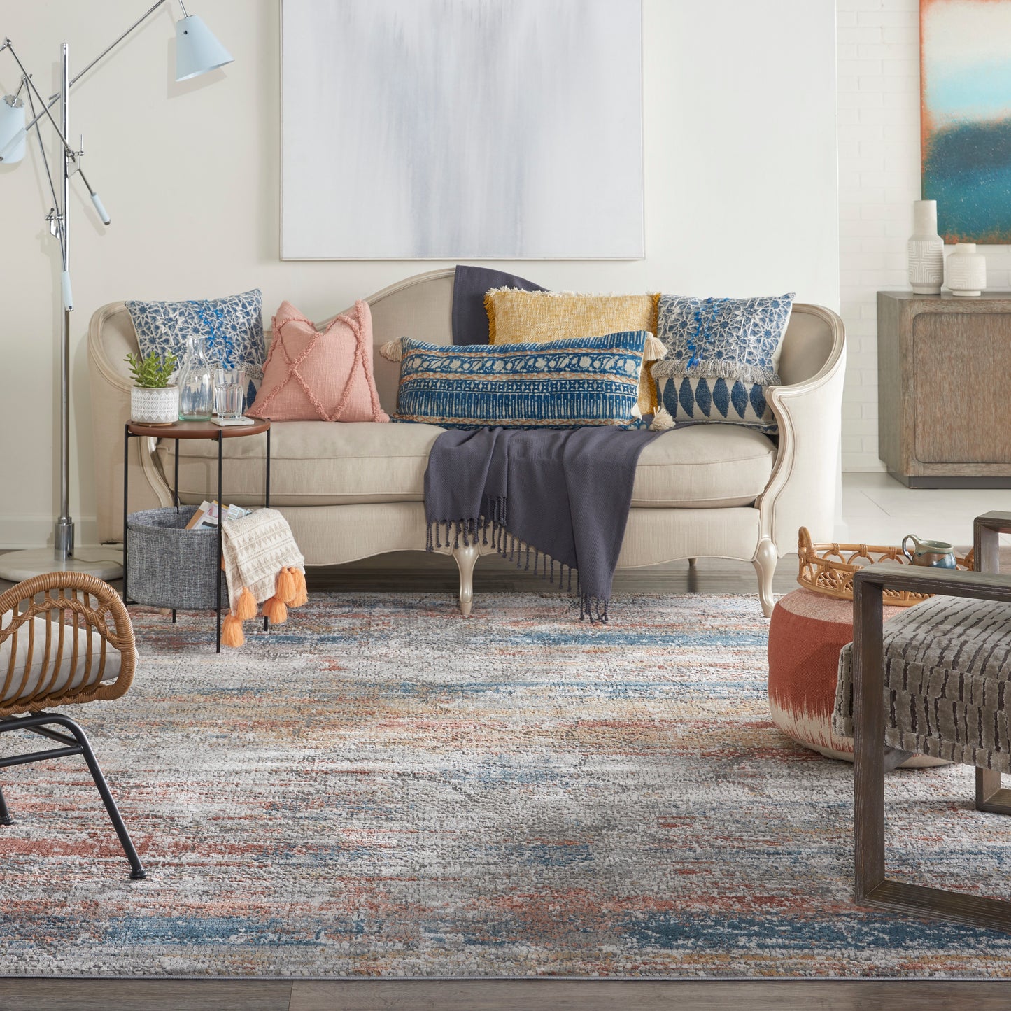Nourison Home Rustic Textures  Multicolor  Contemporary