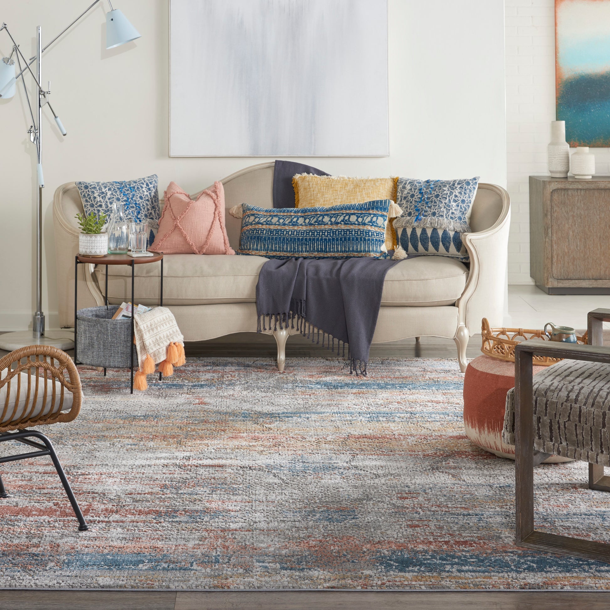 Nourison Home Rustic Textures  Multicolor  Contemporary