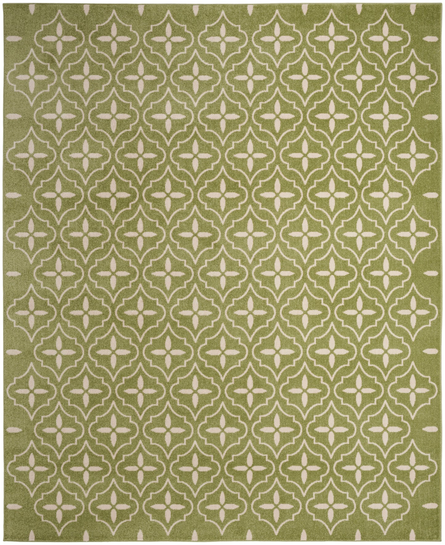 Nourison Home Nourison Essentials NRE04 Green Ivory Contemporary Power-loomed Rug