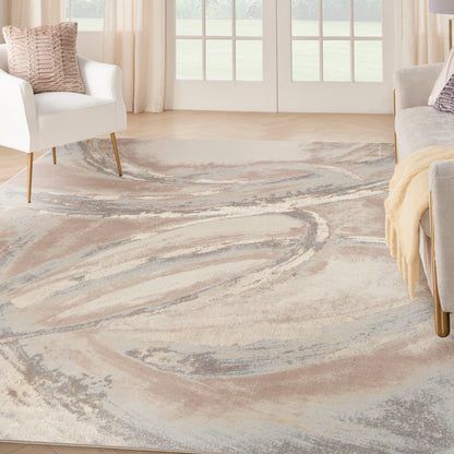 Nourison Home Splash  Beige Grey  Contemporary