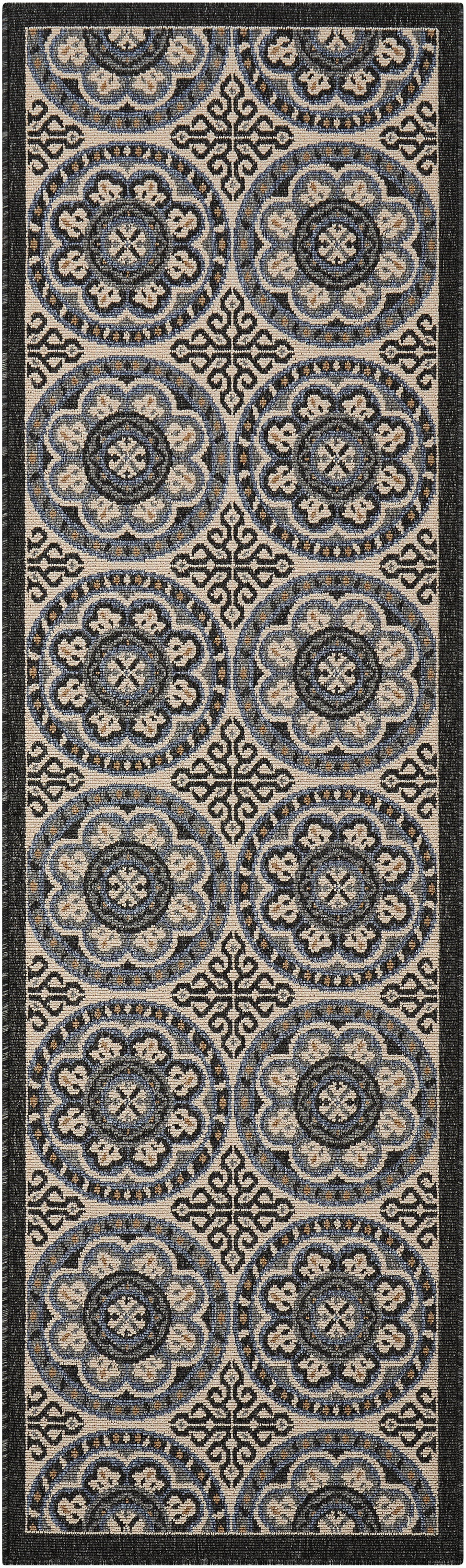 Nourison Home Caribbean  Ivory Charcoal  Transitional