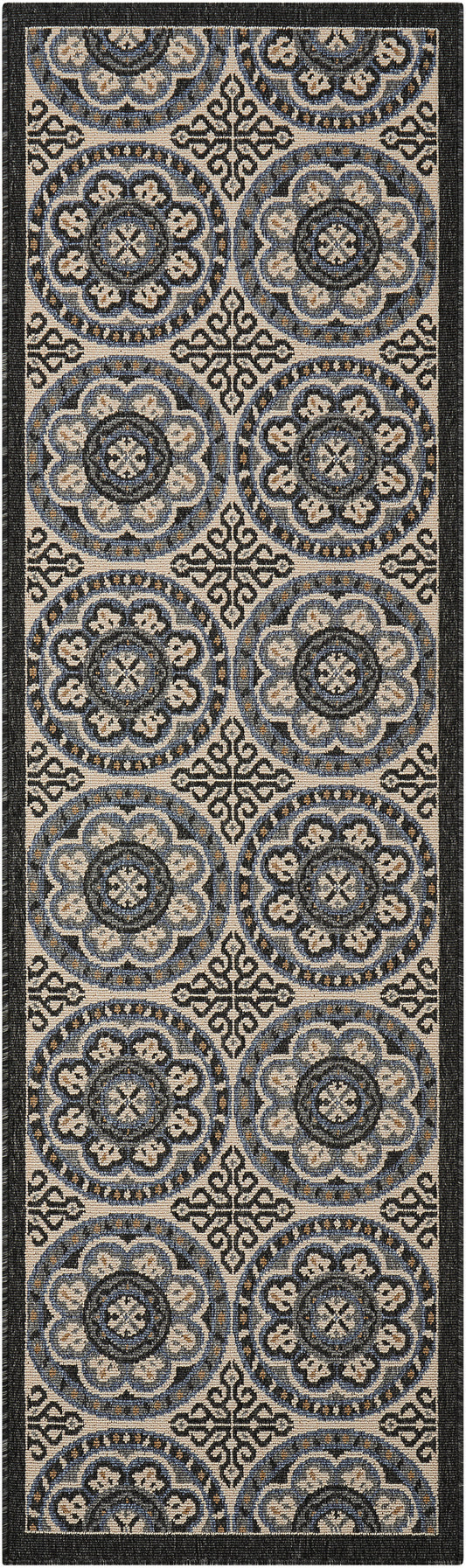 Nourison Home Caribbean  Ivory Charcoal  Transitional