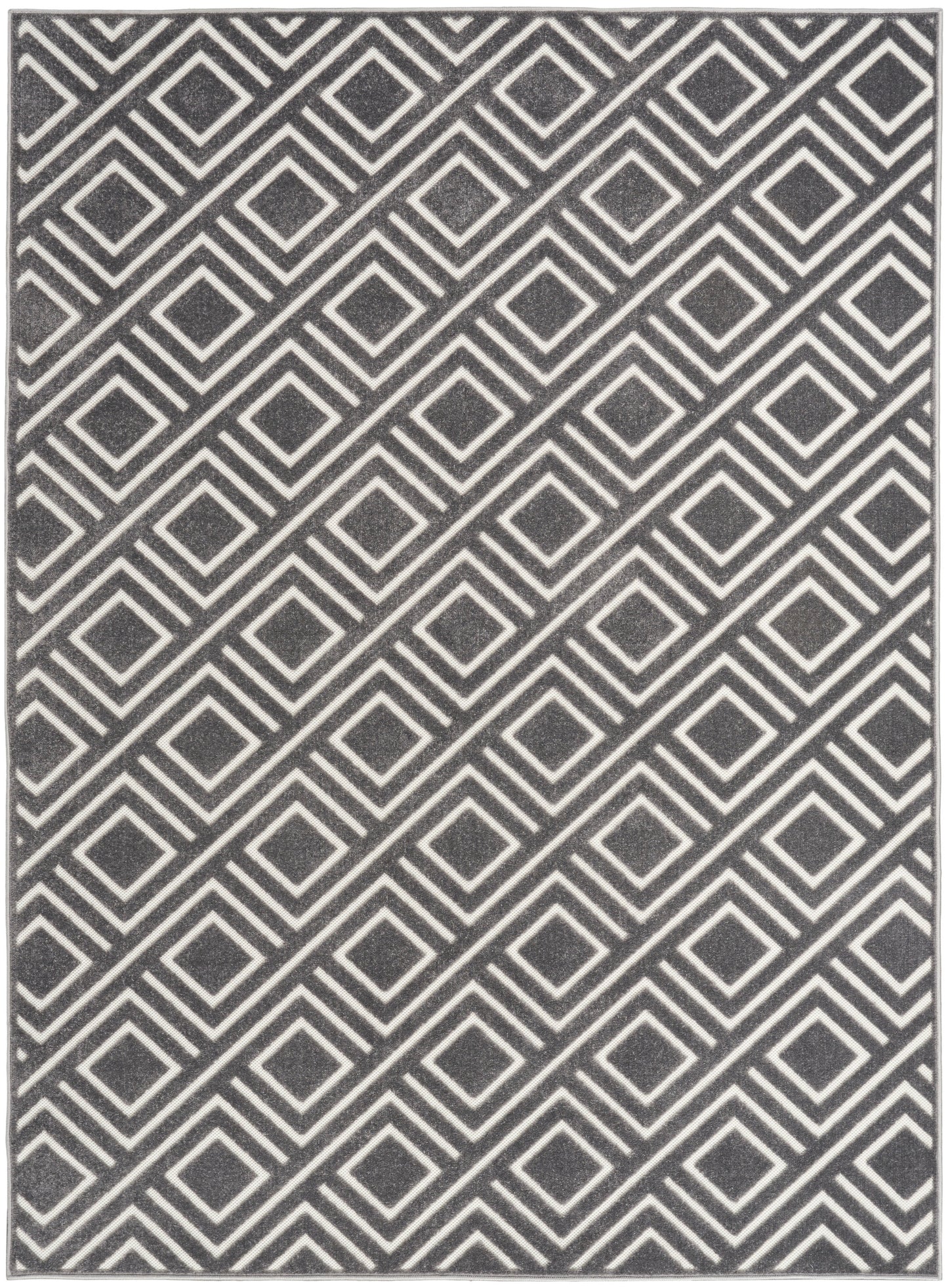Nourison Home Care Free CAF03 Grey Contemporary Loom-woven Rug