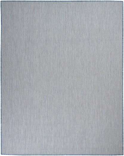 Nourison Home Courtyard COU01 Ivory Blue Contemporary Power-loomed Rug