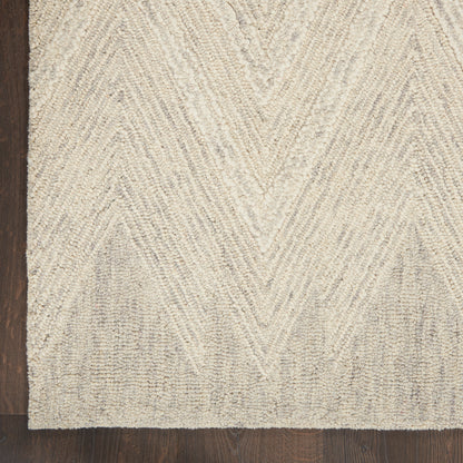 Nourison Home Interlock  Ivory Grey  Contemporary
