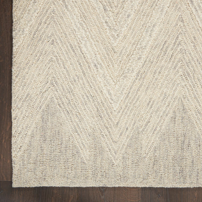 Nourison Home Interlock  Ivory Grey  Contemporary