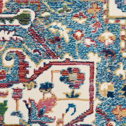 Nourison Home Ankara Global  Ivory Navy  Transitional