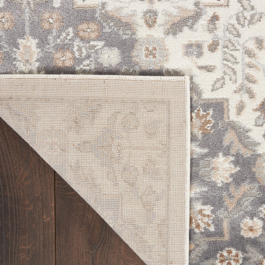 Nourison Home Elation  Ivory Grey  Traditional