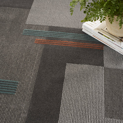 Nourison Home Thalia  Grey Multicolor  Contemporary