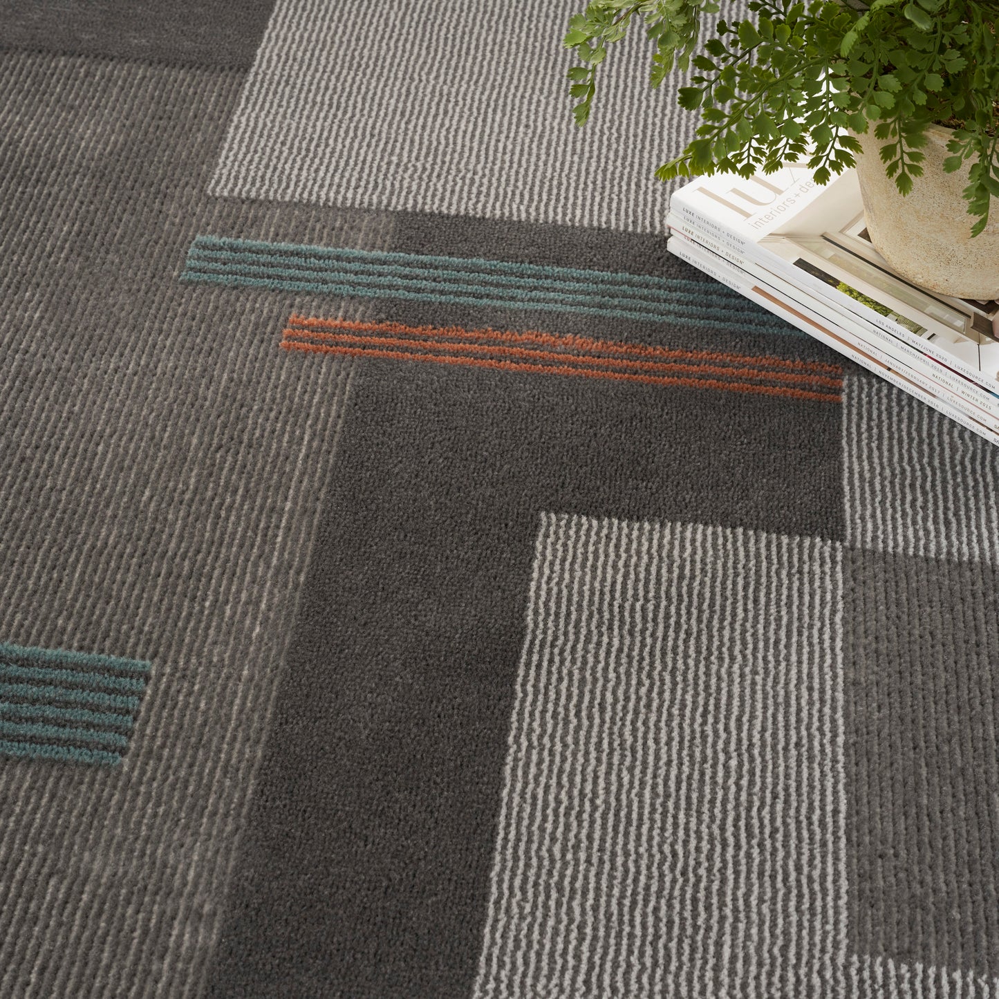 Nourison Home Thalia  Grey Multicolor  Contemporary