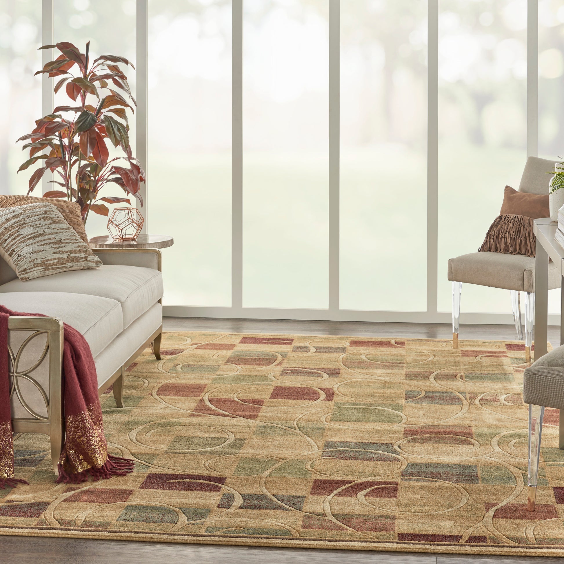 Nourison Home Expressions  Beige  Contemporary