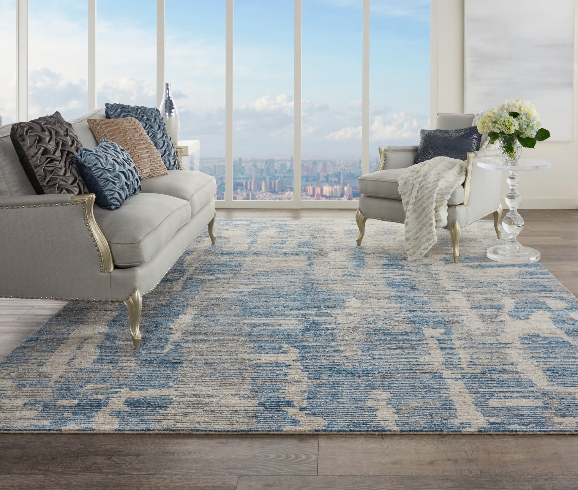 Nourison Home Ellora  Blue  Contemporary