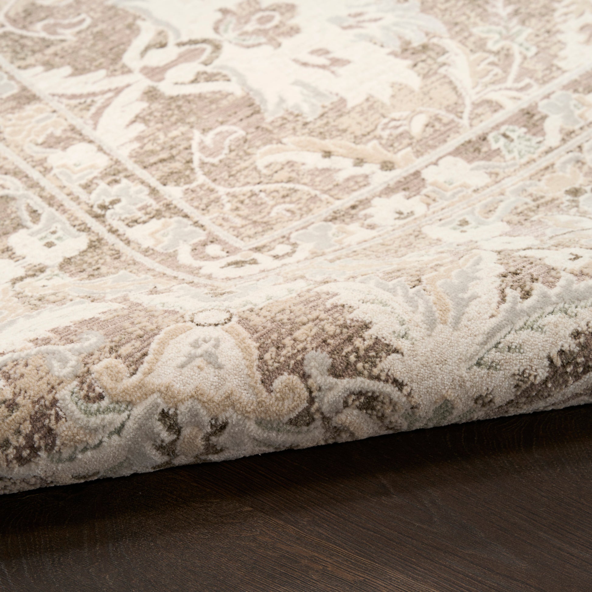Nourison Home Soft Mist  Mocha Ivory  Traditional
