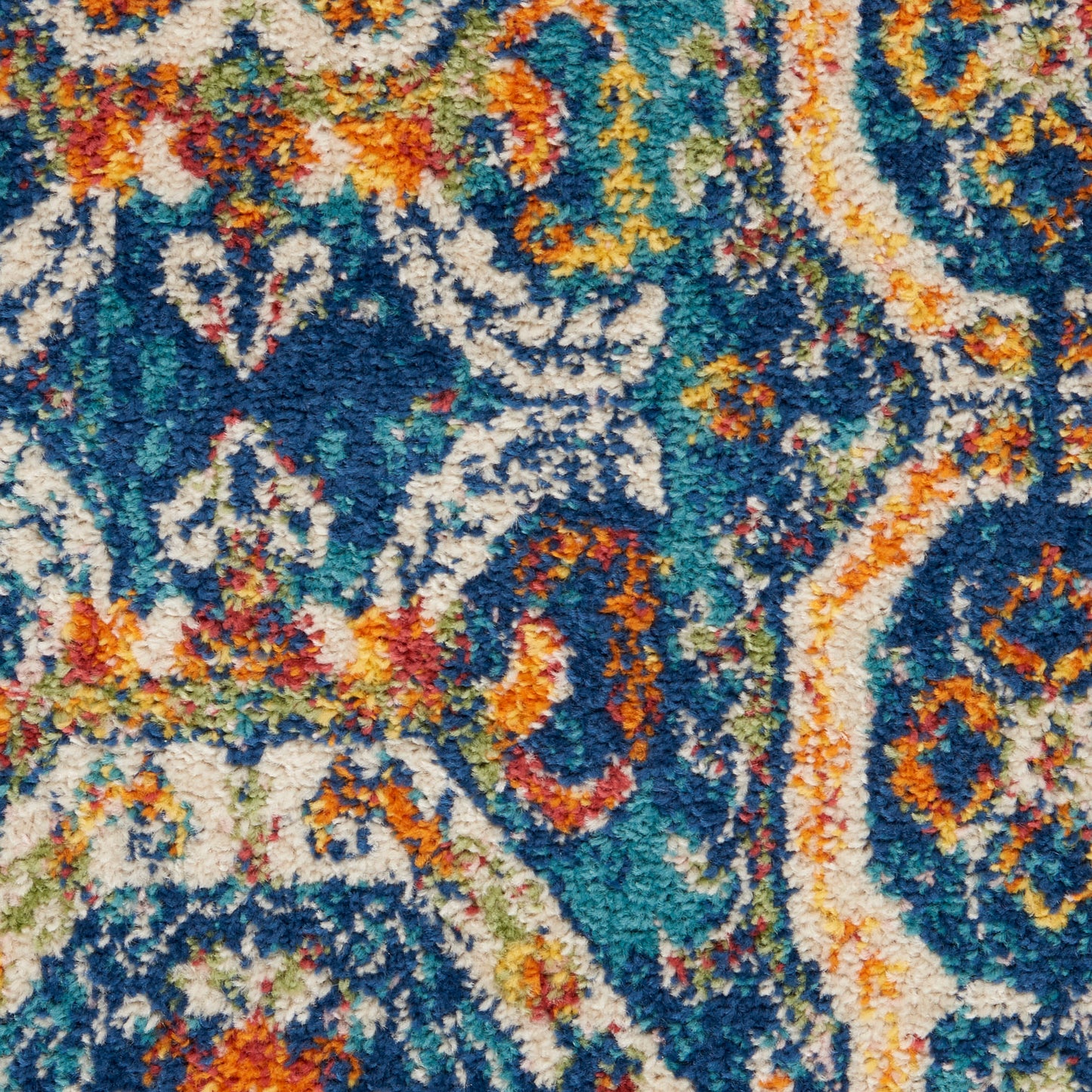 Nourison Home Allur  Blue Multicolor  Transitional