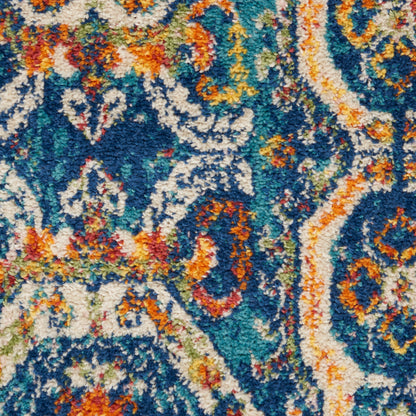 Nourison Home Allur  Blue Multicolor  Transitional
