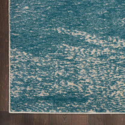 Nourison Home Maxell  Ivory Teal  Contemporary