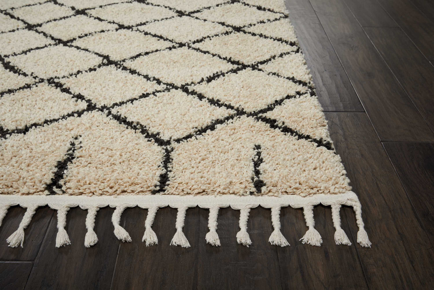Nourison Home Moroccan Shag  Cream  Transitional