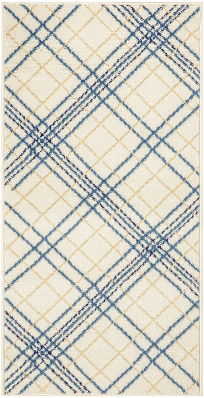 Nourison Home Jubilant JUB20 Ivory Navy Contemporary Power-loomed Rug