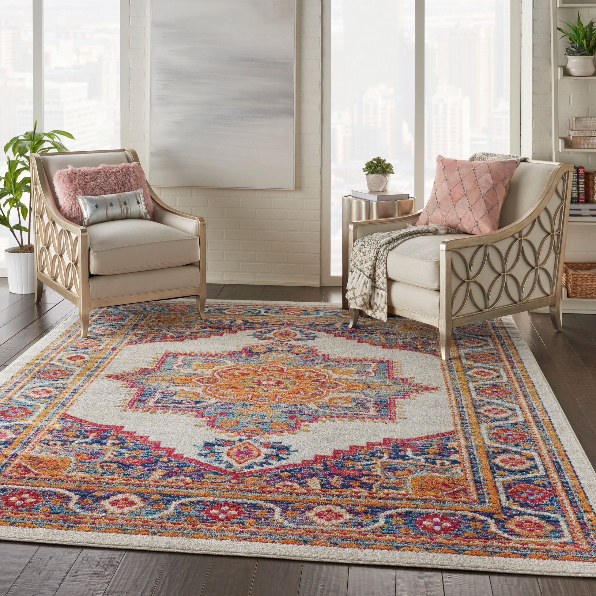 Nourison Home Persian Vintage  Ivory Multi  