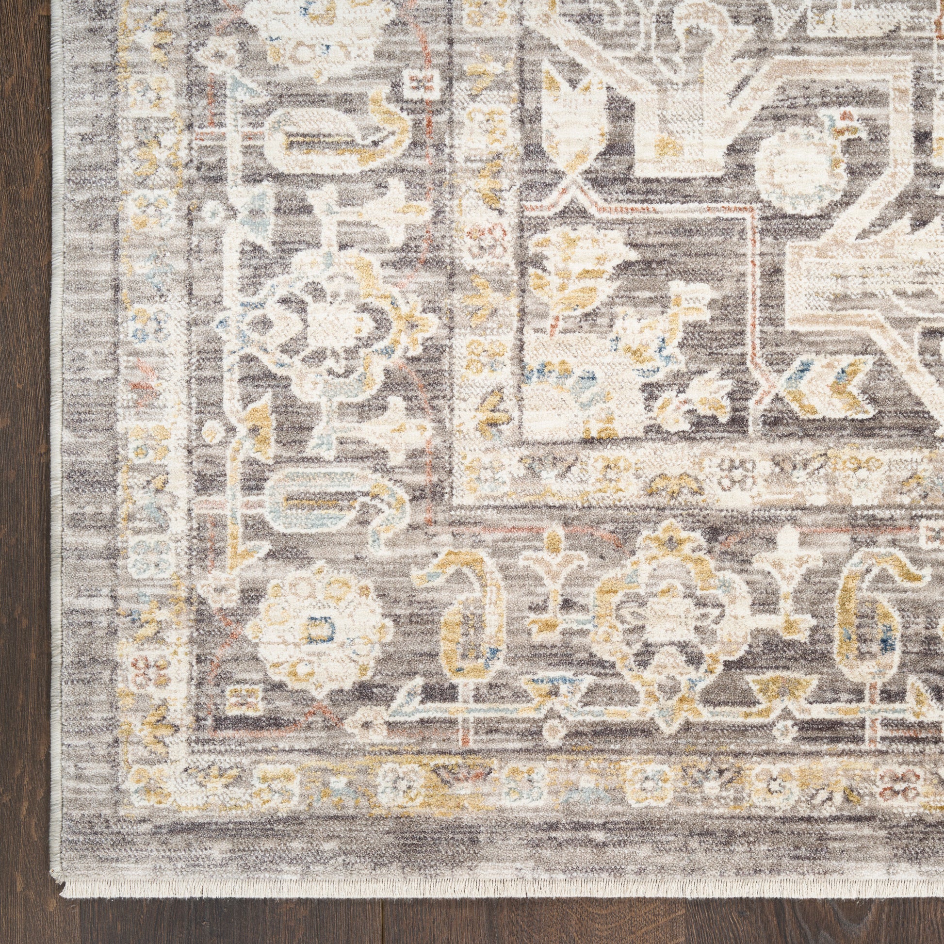 Nourison Home Antique Fusion  Ivory Charcoal  Traditional