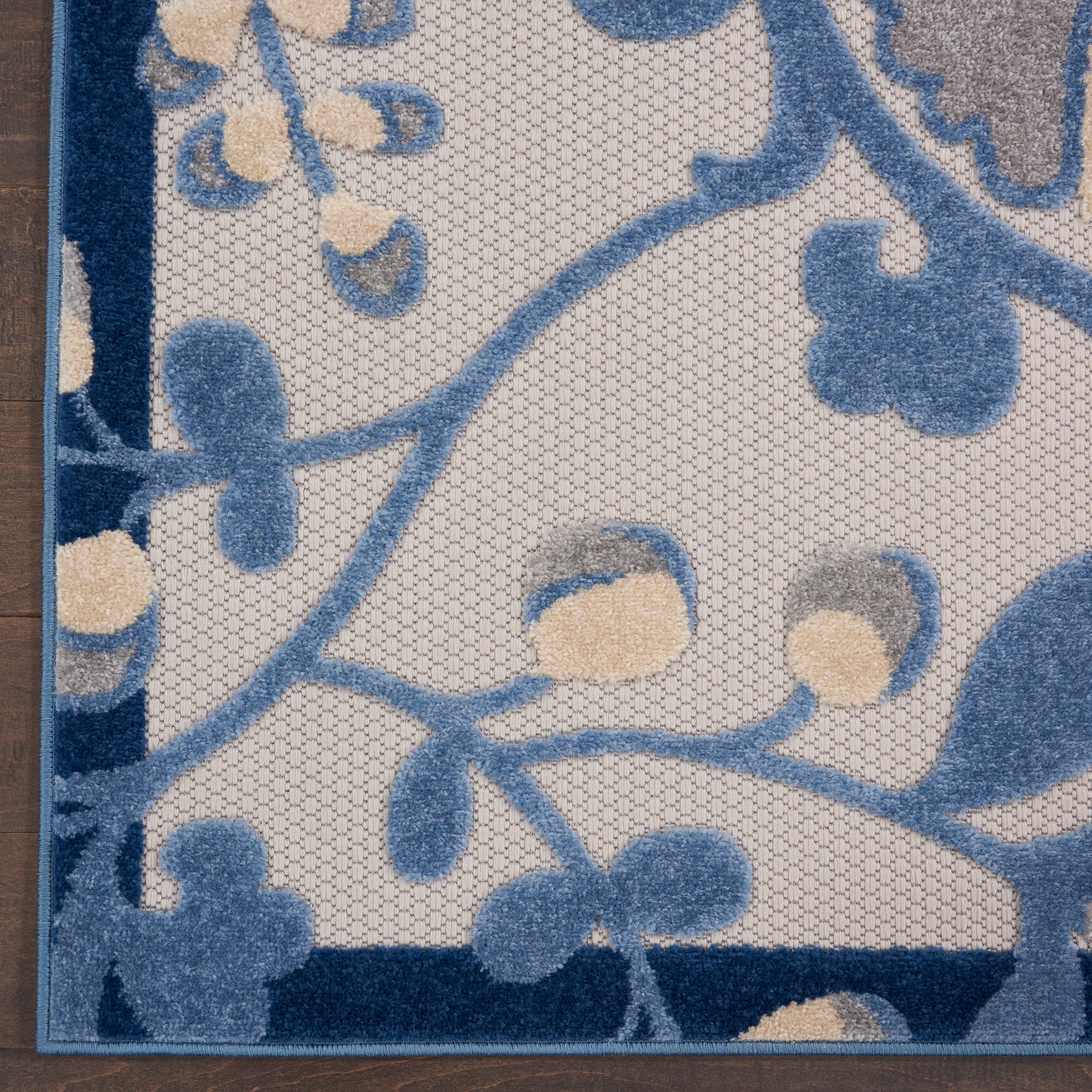 Nourison Home Aloha  Blue Grey  Contemporary