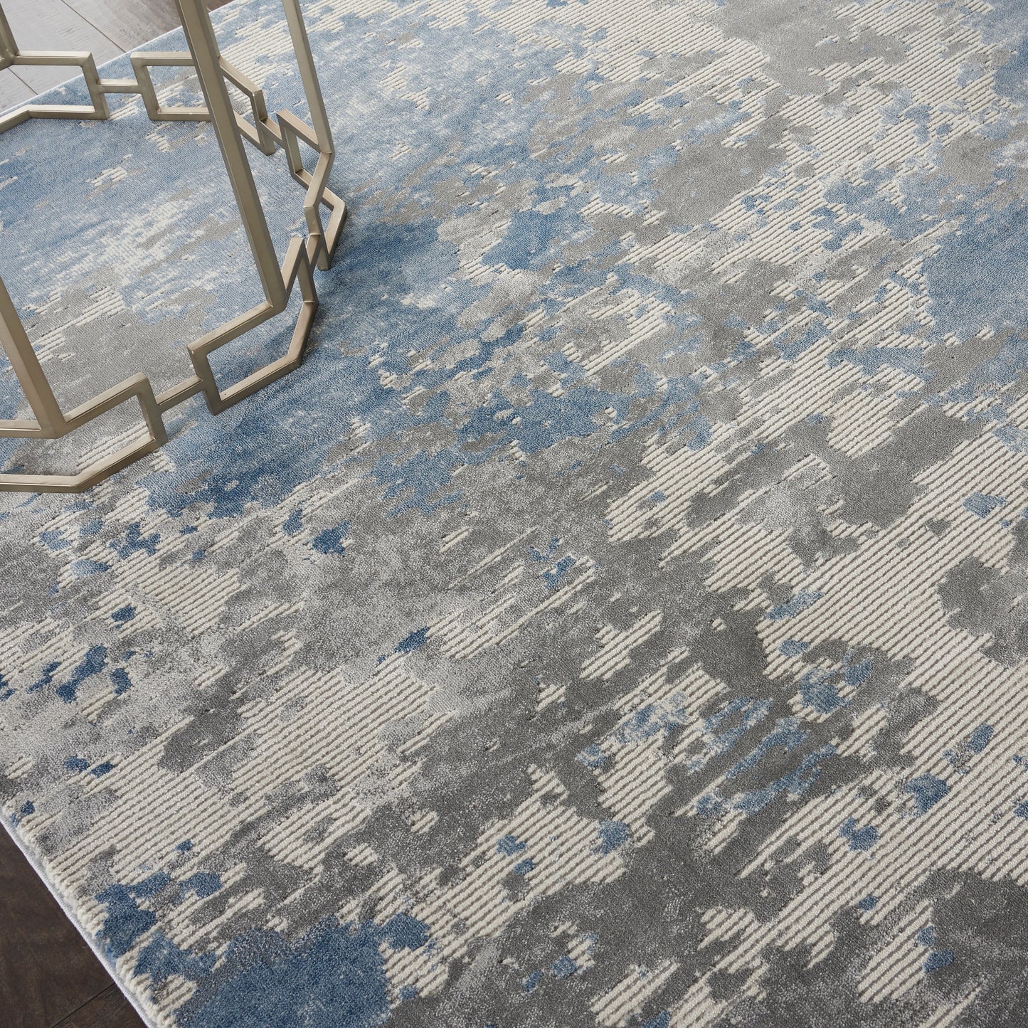 Nourison Home Rustic Textures  Grey Blue  Contemporary