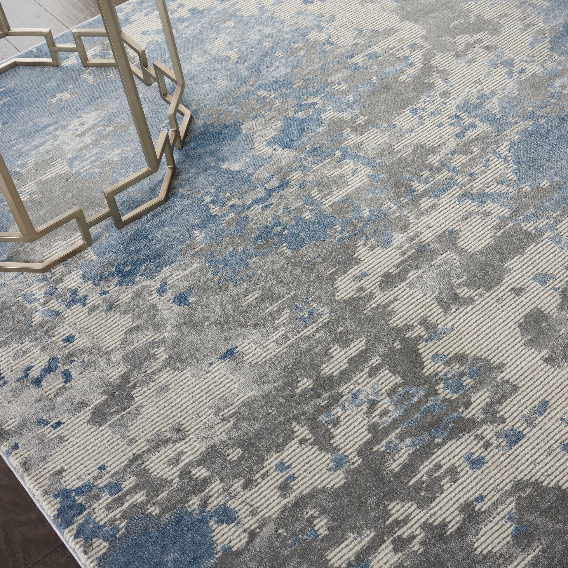 Nourison Home Rustic Textures  Grey Blue  Contemporary