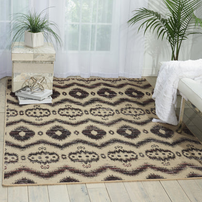 Nourison Home Spectrum  Beige Black  Transitional