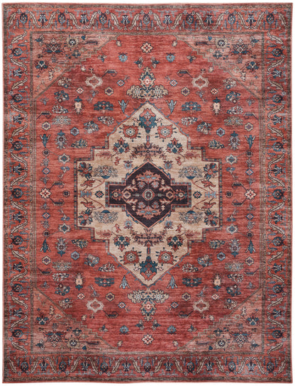 Nourison Home Grand Washables GRW03 Rust Multicolor Traditional Power-loomed Rug