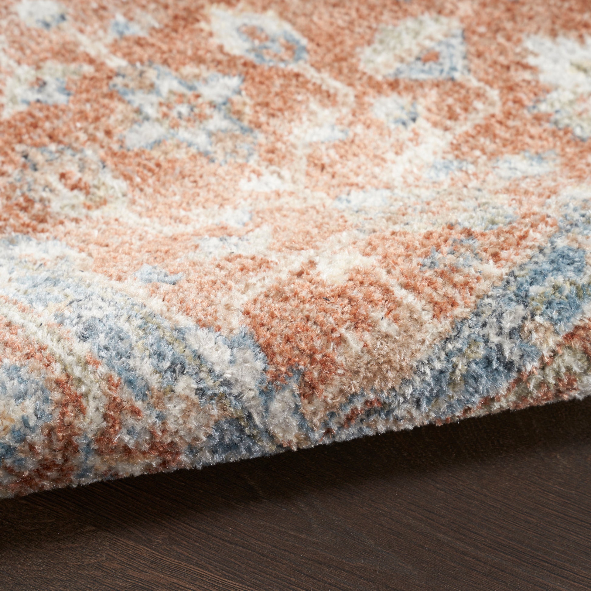 Nourison Home Astra Machine Washable  Denim Multicolor  Traditional