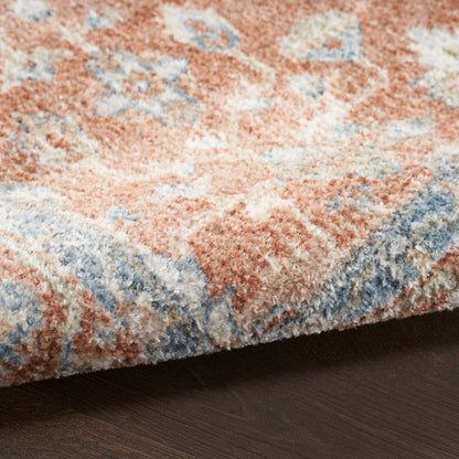 Nourison Home Astra Machine Washable  Denim Multicolor  Traditional