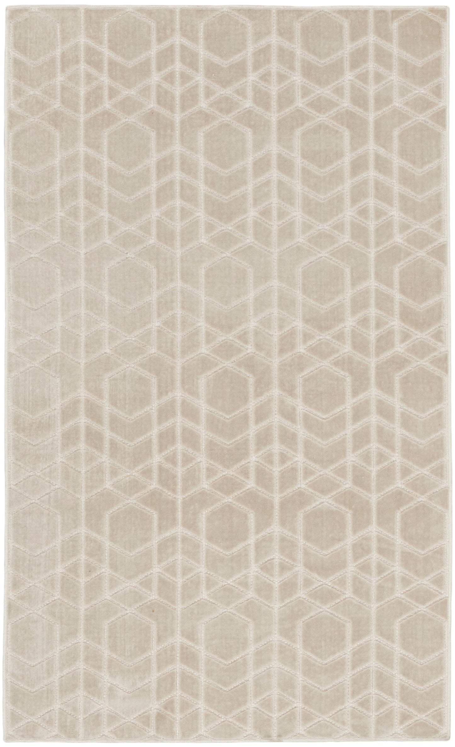 Nourison Home Washable Charm WCH01 Silver Ivory Contemporary Machine Woven Rug