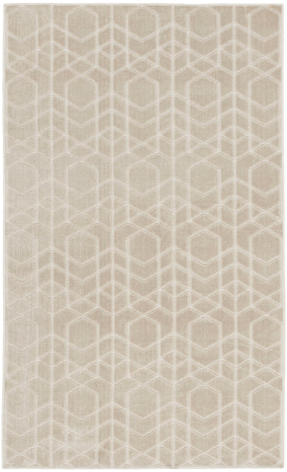 Nourison Home Washable Charm WCH01 Silver Ivory Contemporary Machine Woven Rug
