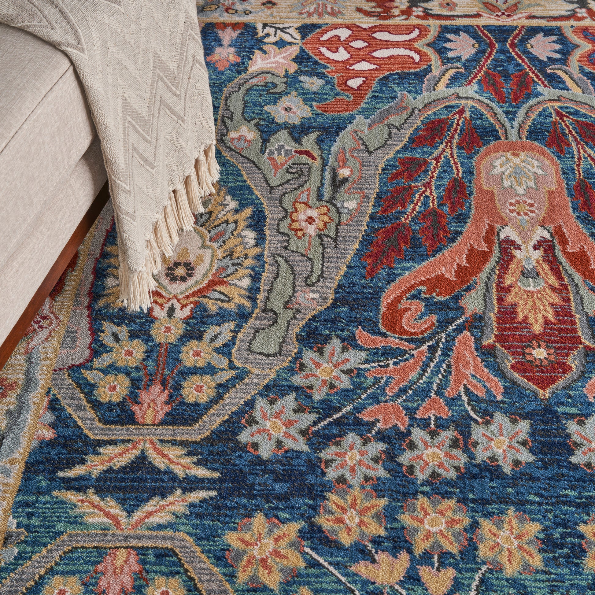 Nourison Home Parisa  Denim Multicolor  Transitional