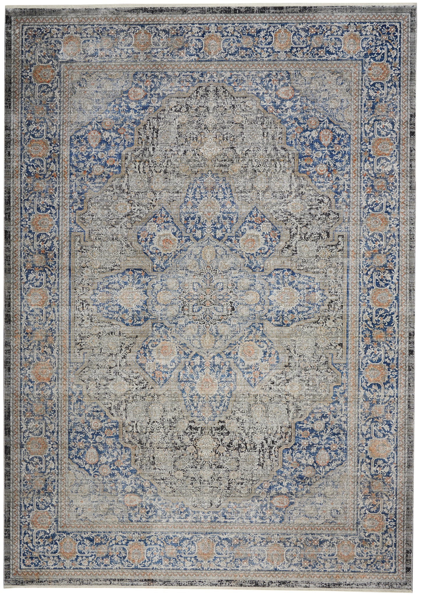 Nourison Home Starry Nights STN07 Blue Traditional Loom-woven Rug