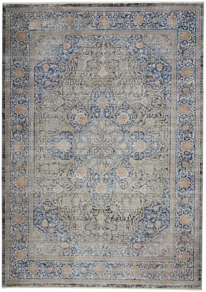Nourison Home Starry Nights STN07 Blue Traditional Loom-woven Rug