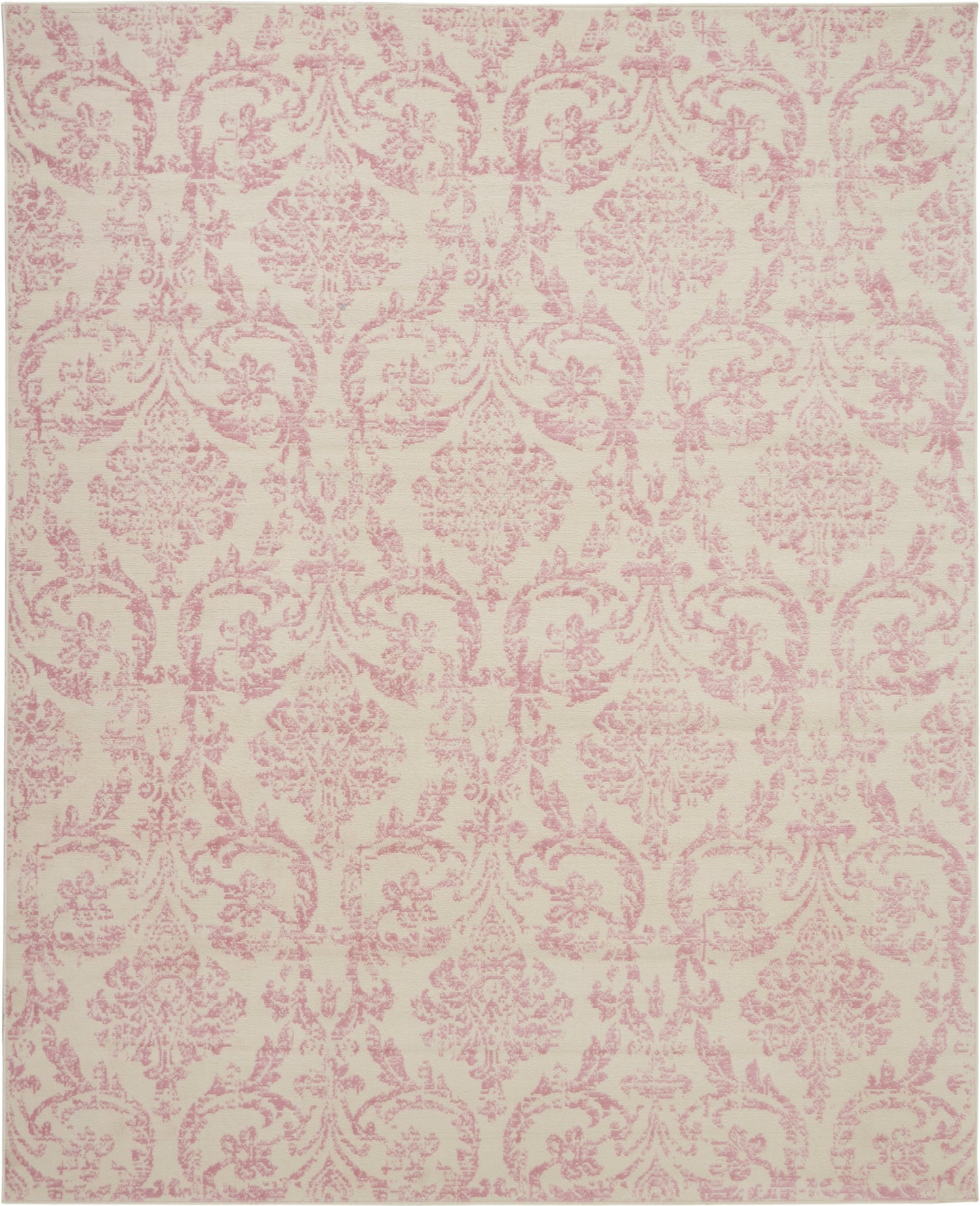 Nourison Home Jubilant JUB09 Ivory Pink Transitional Power-loomed Rug