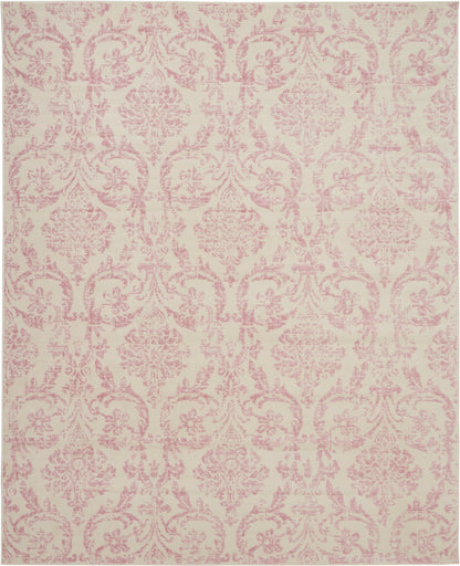Nourison Home Jubilant JUB09 Ivory Pink Transitional Power-loomed Rug