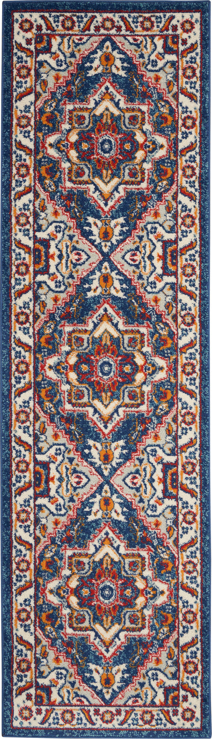 Nourison Home Passion PSN33 Blue Multicolor Traditional Power-loomed Rugs