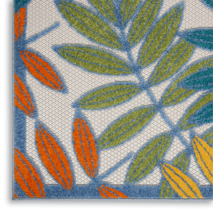 Nourison Home Aloha  Ivory Multicolor  Contemporary