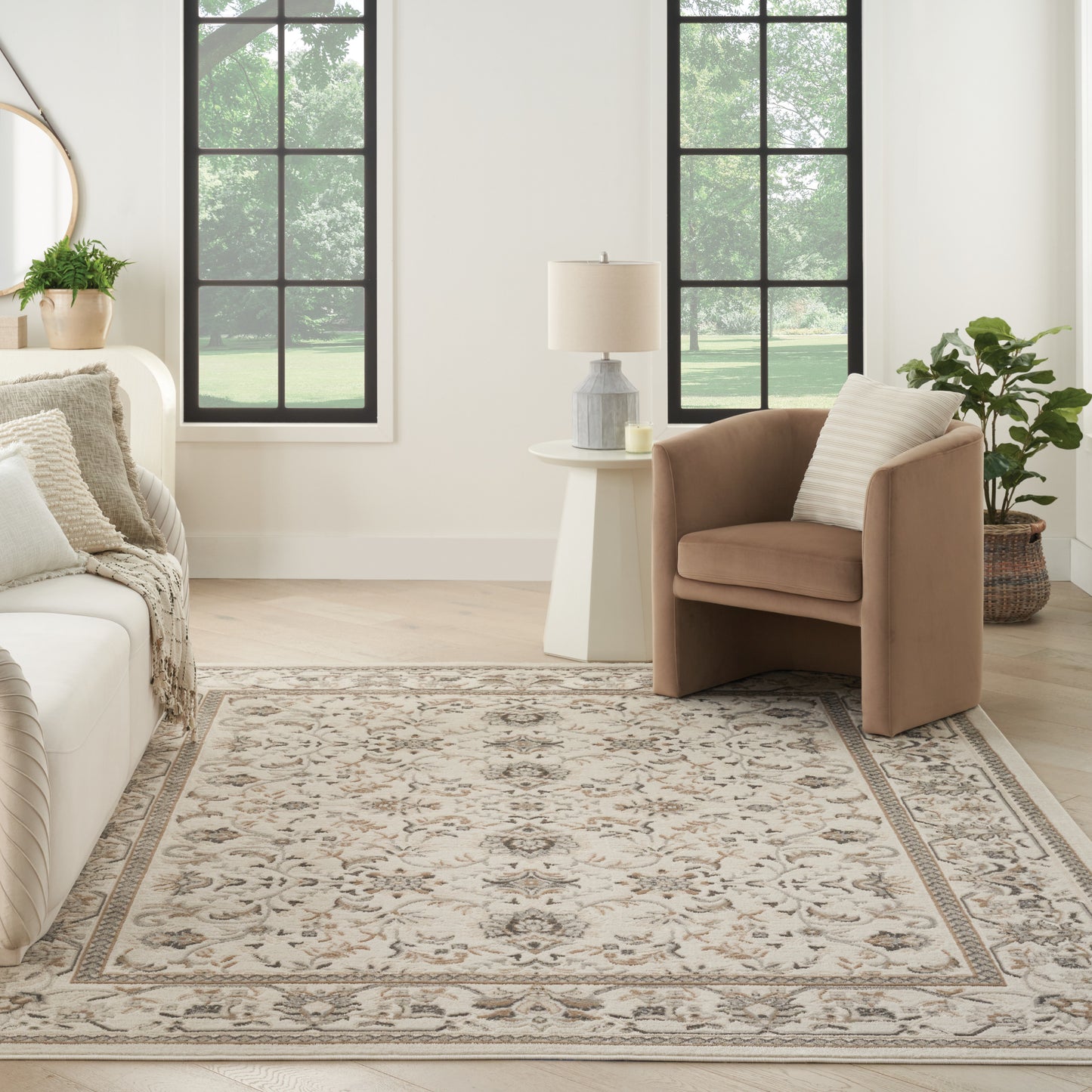 Nourison Home Serenity Home  Ivory Mocha  Traditional
