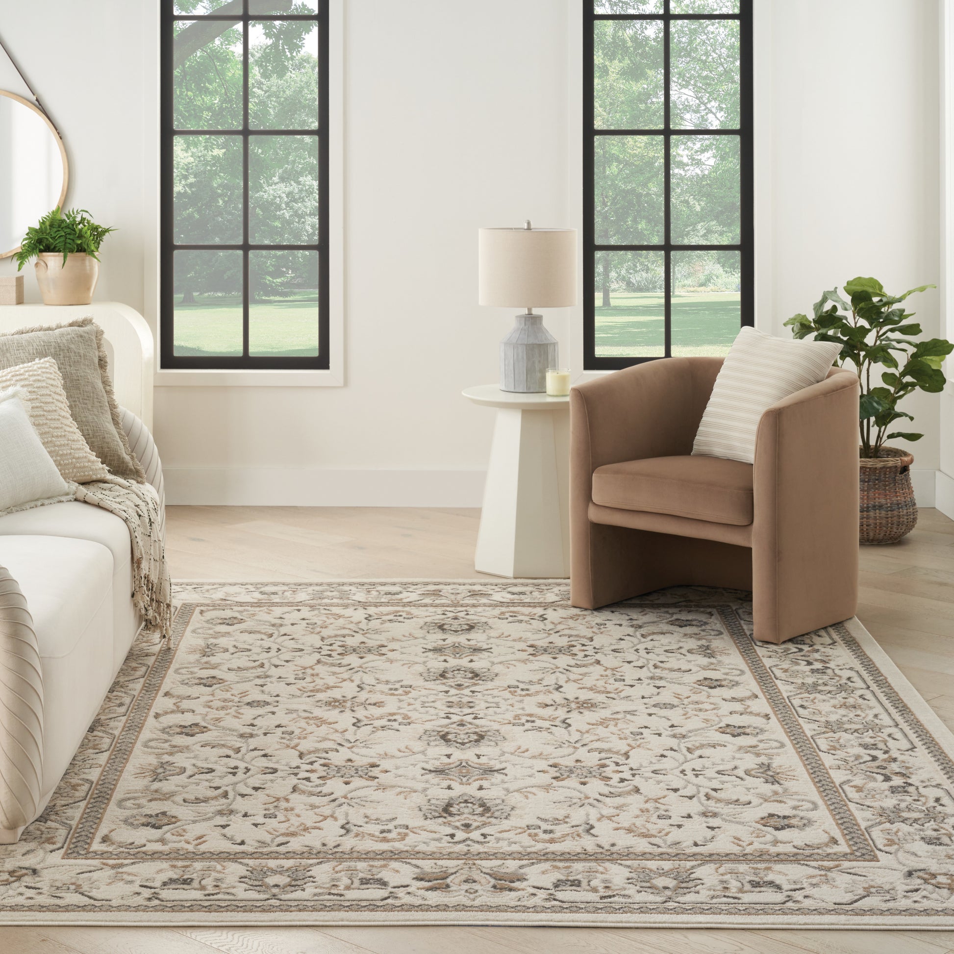 Nourison Home Serenity Home  Ivory Mocha  Traditional