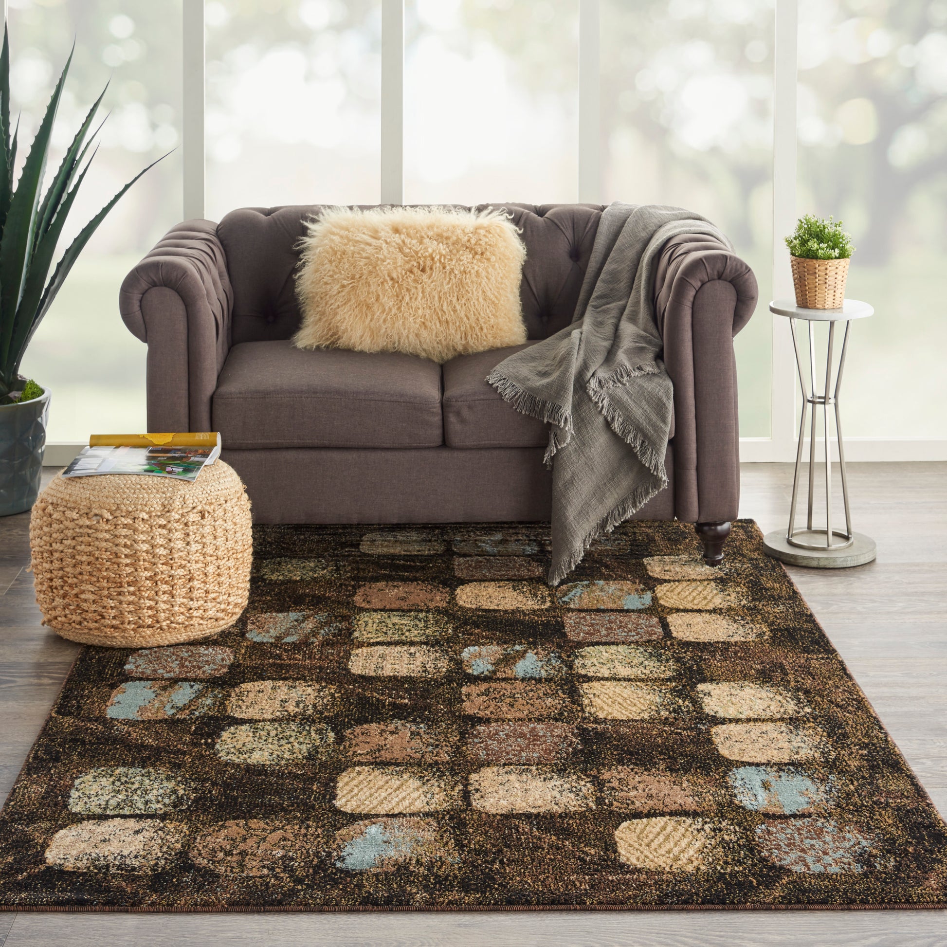 Nourison Home Modesto  Charcoal  Transitional