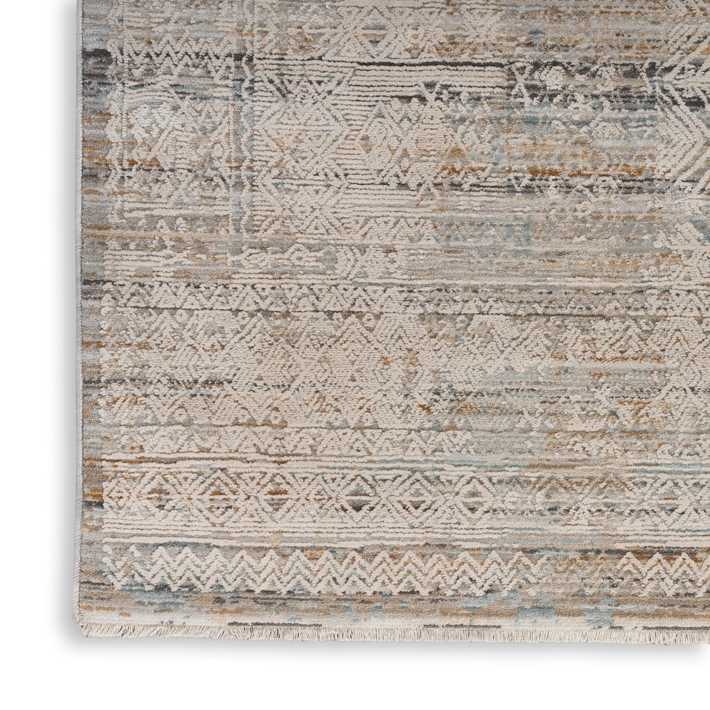 Nourison Home Lynx  Ivory Multicolor  Transitional
