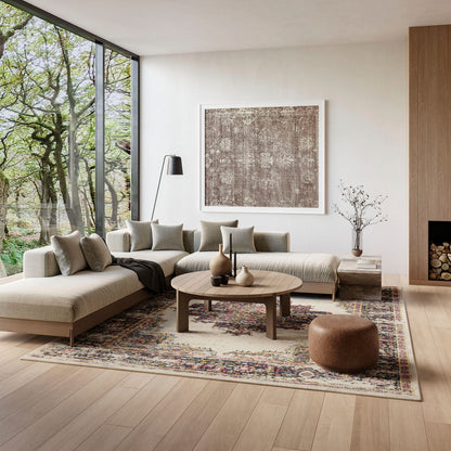 Nourison Home Passion  Ivory Blue  Transitional