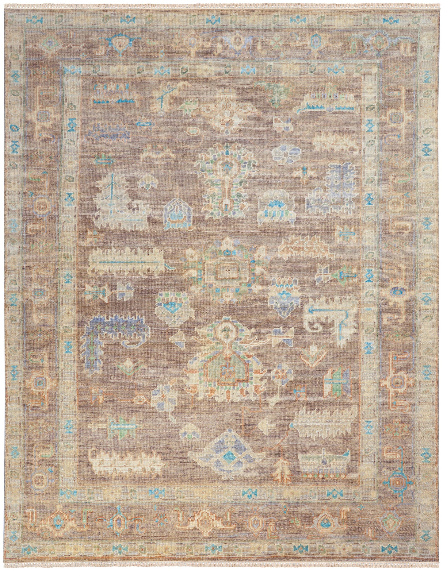 Nourison Home Odessa ODS01 Ivory Mocha Traditional Knotted Rug
