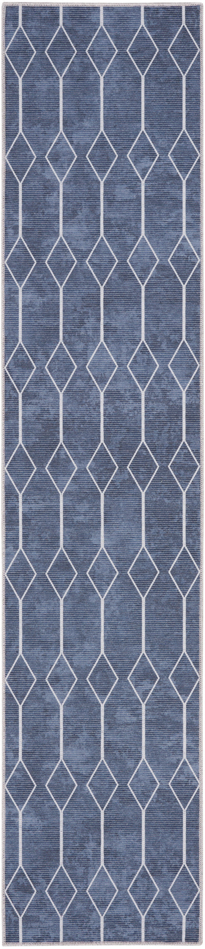 Nourison Home New Concept Washables SR107 Navy Contemporary Machine Woven Rug