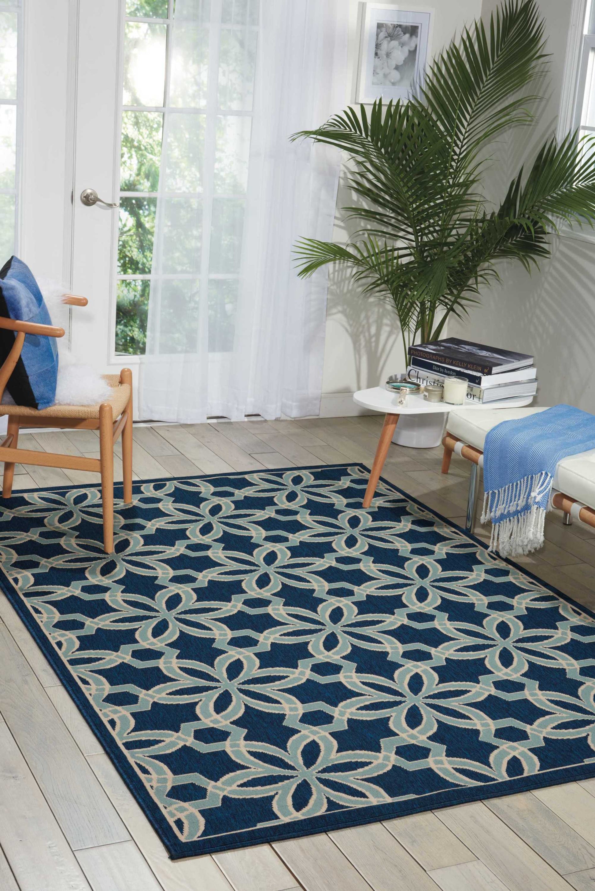 Nourison Home Caribbean  Navy  Transitional
