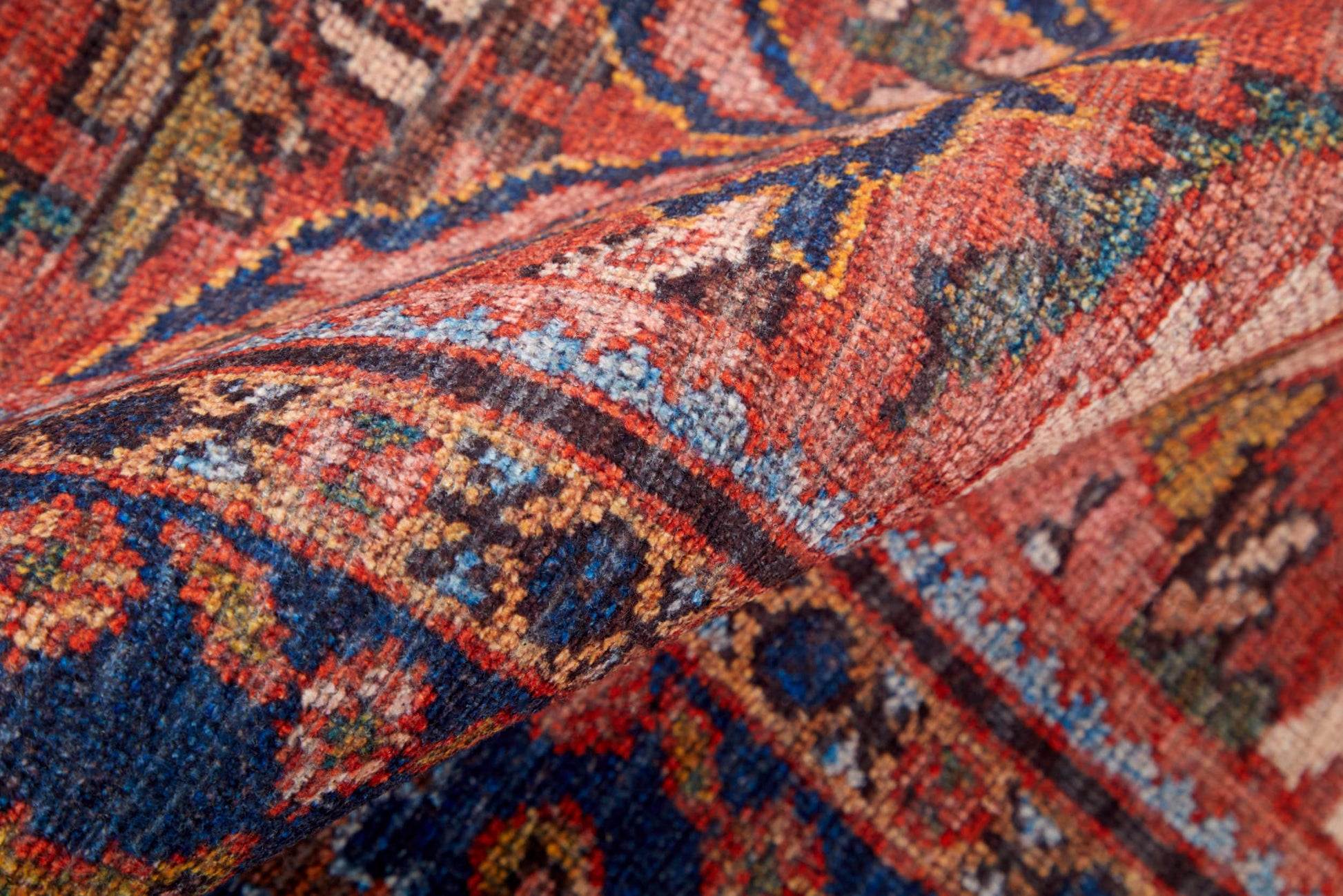 Feizy Rawlins  Red Navy Transitional/Bohemian & Eclectic/Vintage
